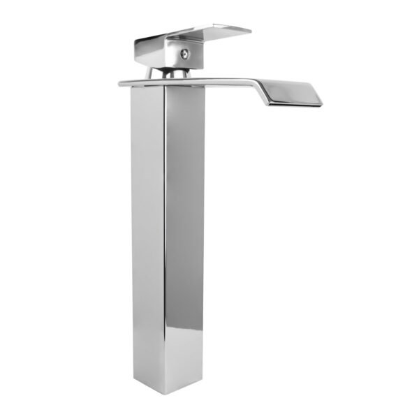 YW427_1-1.jpg Mezclador Lavamanos Alto Cuerpo Acero Inox # 201 Manija en Zinc Cartucho Ceramico 35mm Cromado