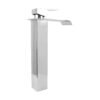 YW427_4 Mezclador Lavamanos Alto Cuerpo Acero Inox # 201 Manija en Zinc Cartucho Ceramico 35mm Cromado
