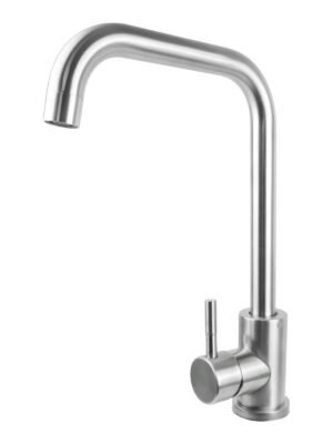 YW429-12_2 Mezclador Lavaplatos en Bronce y Zinc Manija Tipo Palanca Doble Salida de Agua