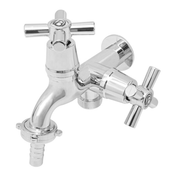 Llave para Lavadora Doble Funcion en ABS Cromada