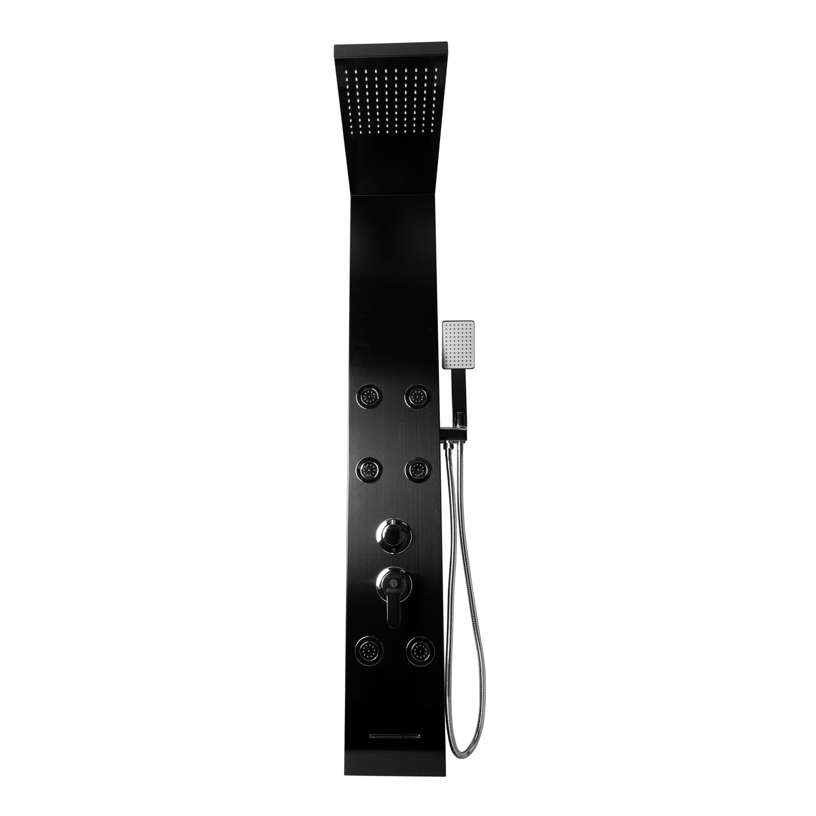 Torre Ducha en Acero Inox #304 Negra con Manguera de 1.50mts
