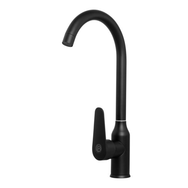 MEZCLADOR LAVAPLATOS EN ACERO INOXIDABLE # 201 COLOR NEGRO MANIJA EN ZINC