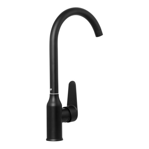 MEZCLADOR LAVAPLATOS EN ACERO INOXIDABLE # 201 COLOR NEGRO MANIJA EN ZINC