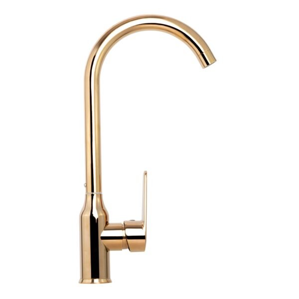 Mezclador Lavaplatos en Acero Inoxidable # 201 Color Oro Rosa Manija en Zinc