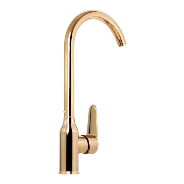 Mezclador Lavaplatos en Acero Inoxidable # 201 Color Oro Rosa Manija en Zinc