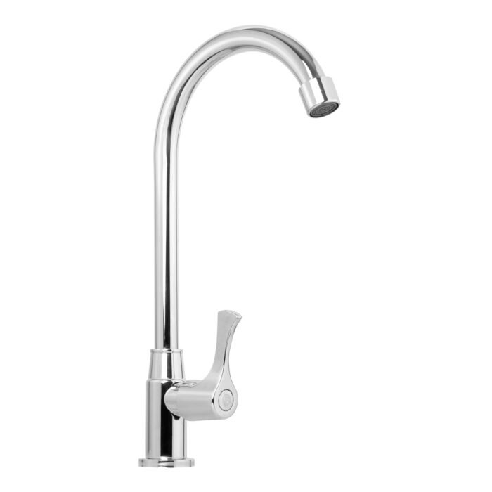Llave Sencilla Lavaplatos en Acero Inoxidable # 201 Cromada Manija en Zinc · Ref YW602