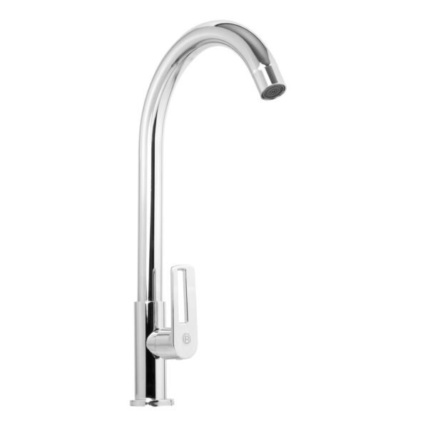 Llave Sencilla Lavaplatos en Acero Inoxidable # 201 Cromada Manija en Zinc 600g