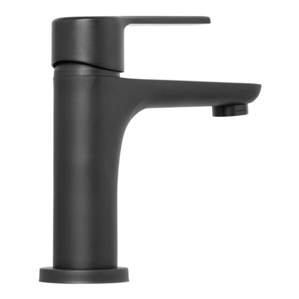 Mezclador Lavamanos Bajo en Bronce Color Negro Manija en Zinc 715g