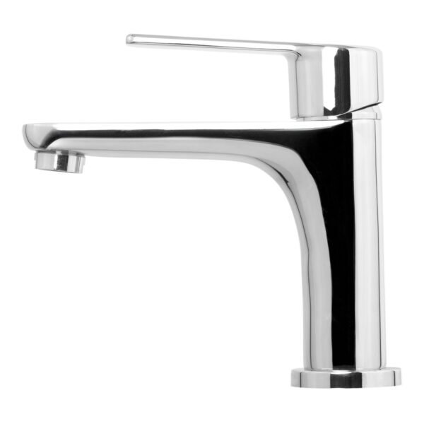 YW611_3 MEZCLADOR LAVAMANOS BAJO EN BRONCE CROMADO MANIJA EN ZINC 700G