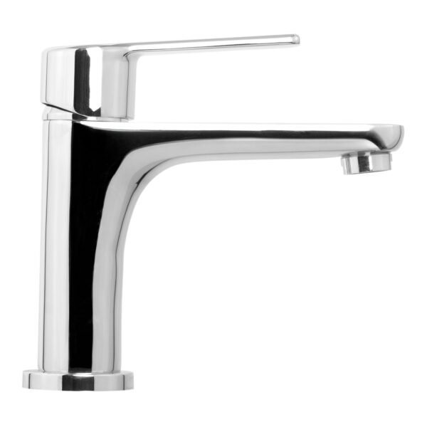 YW611_4 MEZCLADOR LAVAMANOS BAJO EN BRONCE CROMADO MANIJA EN ZINC 700G