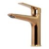 YW612-13_2-1.jpg Mezclador Lavamanos Monocontrol Bajo en Bronce Color Oro Rosa Manija en Zinc 752g