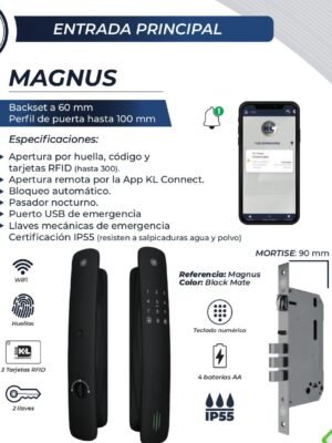MAGNUS-cerradura-digital-wifi Cerradura Inteligente MAGNUS WiFi · KL Connect · KL Cerraduras