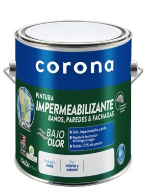lf-11650.jpg Pintura Impermeabilzante Blanco 5 GL CORONA 407251001