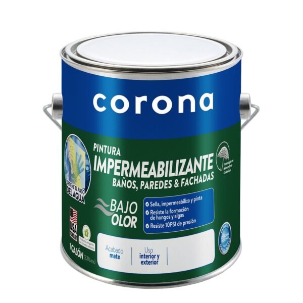 Pintura Impermeabilzante Blanco 1GL CORONA 407211001