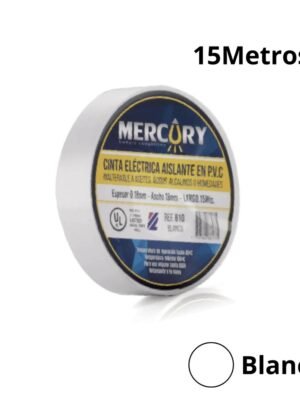 MERCURY Cinta Aislante Colores Blanca 5MTS