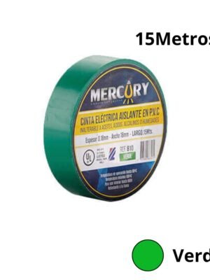 MERCURY Cinta Aislante Colores Verde 5MTS MERCURY Cinta Aislante Colores Verde 5MTS