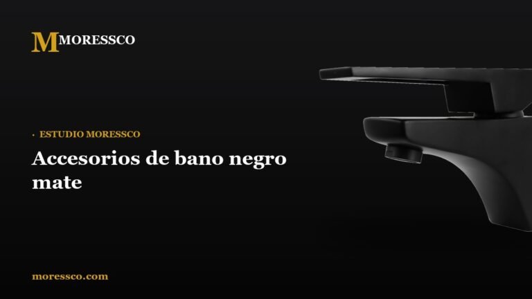 Accesorios de bano negro mate - Moressco