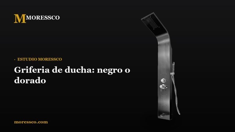 Griferia de ducha: negro o dorado - Moressco