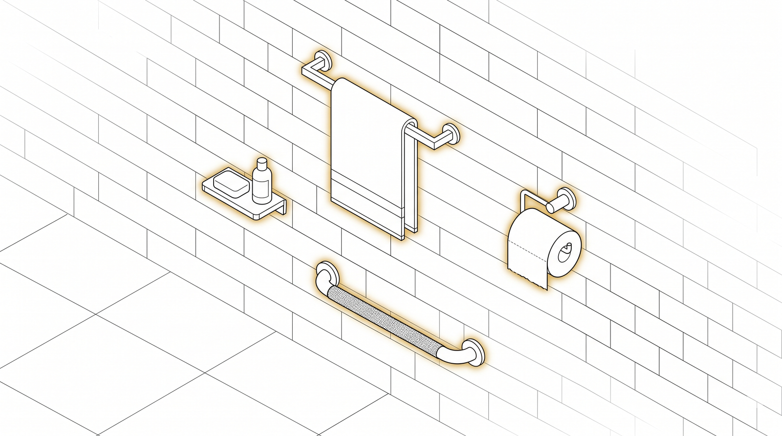 Zona Accesorios de baño Moressco