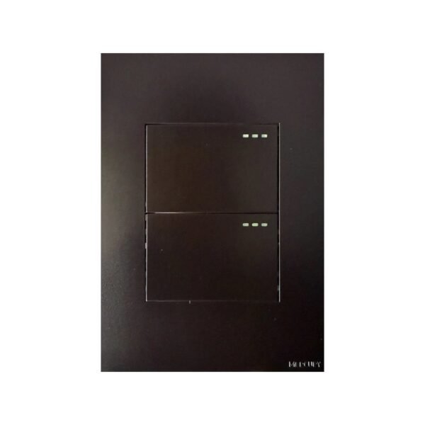 Interruptor Doble Conmutable Negro — Mercury Black Luxury