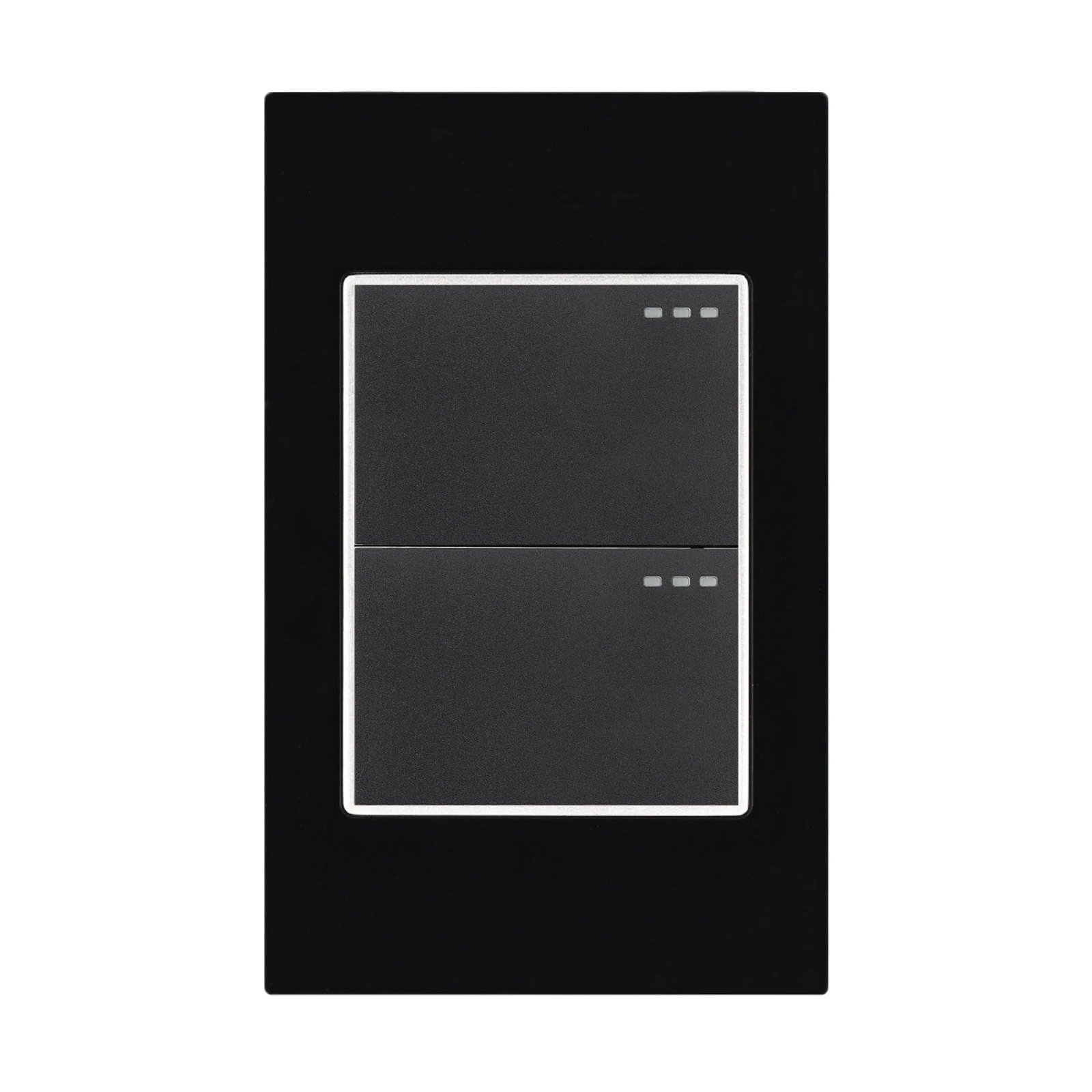 Interruptor Doble Negro Espejo — Mercury Black Mirror