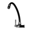Llave Sencilla de Pared para Lavaplatos Onyx, Manija Tipo Palanca, Color Negro y Cromado. Entrada de 1/2"