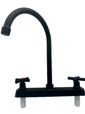 Mezclador 8” para Lavaplatos Onyx, Cuerpo en Abs, Cuello en Acero Inoxidable, Manija Tipo Cruceta, Color Negro Mezclador 8” para Lavaplatos Onyx, Cuerpo en Abs, Cuello en Acero Inoxidable, Manija Tipo Cruceta, Color Negro