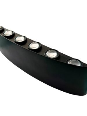 Aplique LED de Pared Up & Down 8W Negro Luz Cálida 3000K — Mercury