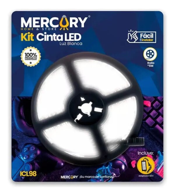 Cinta LED Roja 12V x5m — Mercury — vista 1 Cinta LED Roja 12V x5m — Mercury — vista 1