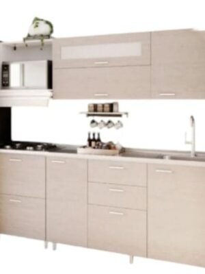 Cocina Integral Socoda Génova 210 Almendra-Beige 4 Gas — Derecha