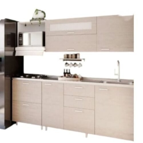 Cocina Integral Socoda Génova 210 Almendra-Beige 4 Gas — Derecha