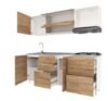 Cocina Integral Socoda Génova 210 Almendra-Beige 4 Gas — Izquierda Cocina Integral Socoda Génova 210 Almendra-Beige 4 Gas — Izquierda