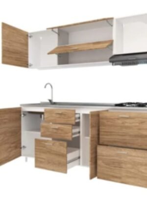 Cocina Integral Socoda Génova 210 Almendra-Beige 4 Gas — Izquierda Cocina Integral Socoda Génova 210 Almendra-Beige 4 Gas — Izquierda