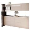 Cocina Integral Socoda Génova 210 Blanco-Maple 4 Gas — Derecha