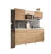 Cocina Integral Socoda Montana 180 Blanco-Maple 4 Gas — Izquierda Cocina Integral Socoda Montana 180 Blanco-Maple 4 Gas — Izquierda