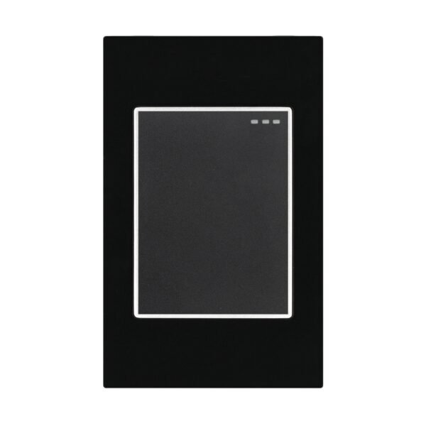 eti52.jpg Interruptor Sencillo Negro Espejo — Mercury Black Mirror
