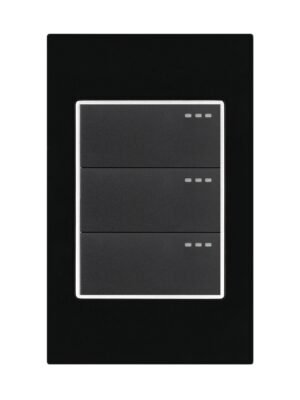 eti54.jpg Interruptor Triple Negro Espejo — Mercury Black Mirror