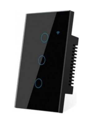 Moressco · interruptor-inteligente-triple-negro-tactil-wifi-mercury-smart-home-cuadrada