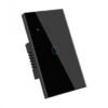 Interruptor Inteligente Sencillo Negro Táctil WiFi — Mercury Smart Home