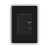 Interruptor Triple Conmutable Negro — Mercury Black Luxury