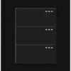 Interruptor Triple Conmutable Negro — Mercury Black Luxury — vista 2 Interruptor Triple Conmutable Negro — Mercury Black Luxury — vista 2