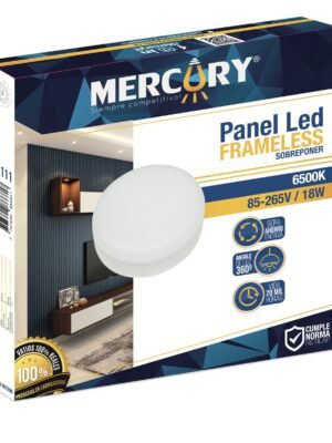 Panel LED Frameless Redondo Sobreponer 18W — Mercury