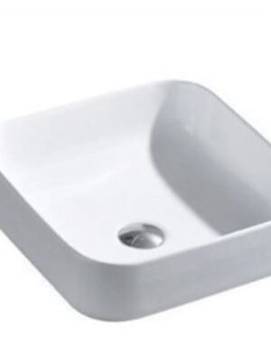Lavamanos Sobreponer Cuadrado Unifer 38,5x38,5 cm Blanco