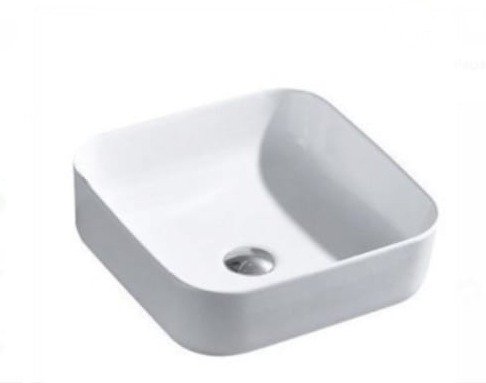Lavamanos Sobreponer Cuadrado Unifer 38,5x38,5 cm Blanco