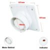 MERCURY Extractor DE AIRE 4" CON Rejilla Blanco — vista 4