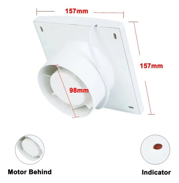 MERCURY Extractor DE AIRE 4" CON Rejilla Blanco — vista 4