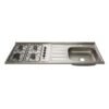 Platero Socoda 150x52 cm con Estufa 4 Gas — Escurridor Izquierdo Monocontrol Platero Socoda 150x52 cm con Estufa 4 Gas — Escurridor Izquierdo Monocontrol