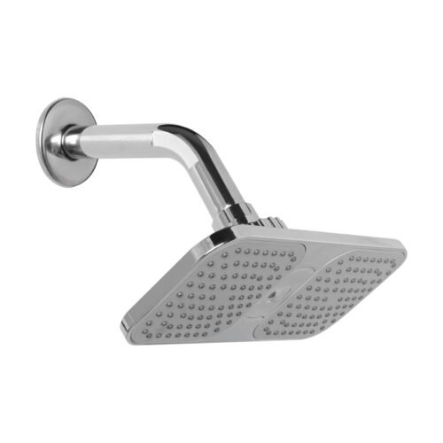 Moressco · regadera-rectangular-con-tubo-en-abs-cromada-medidas-200mm90mm-peso-145g-cuadrada