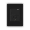 Toma + Interruptor Negro — Mercury Black Luxury