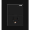 Toma + Interruptor Negro — Mercury Black Luxury — vista 3 Toma + Interruptor Negro — Mercury Black Luxury — vista 3